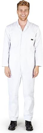 Mens Long Sleeve Basic Blended Work Coverall Includes Big & Tall Sizes - Order 1 size bigger