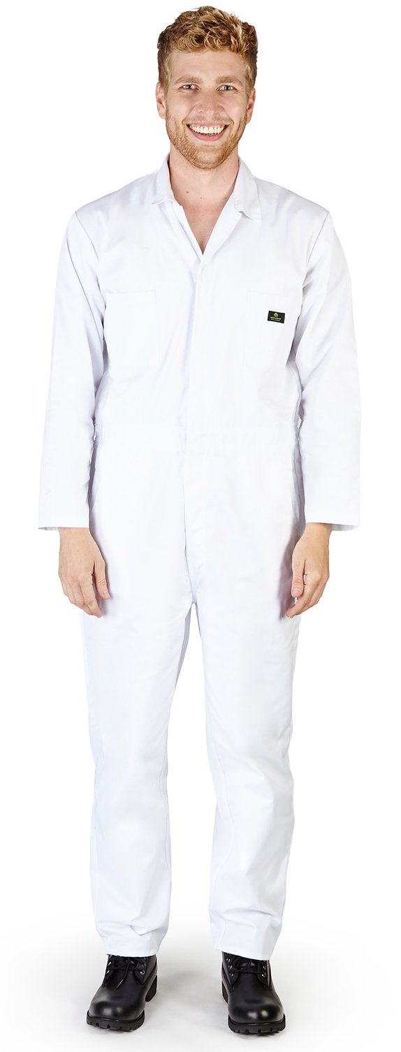 NATURAL WORKWEARMens Long Sleeve Basic Blended Work Coverall Includes Big & Tall Sizes - Order 1 Size Bigger