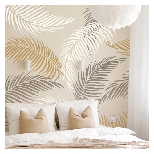 Plantilla de Hoja Grande Reutilizable de Plástico 50cmX30cm Hoja de Palma Tropical Hojas de Plantilla para Pintar en Paredes, Muebles, Lienzo, Madera, Decoración de Pared para el Hogar, Manualidades