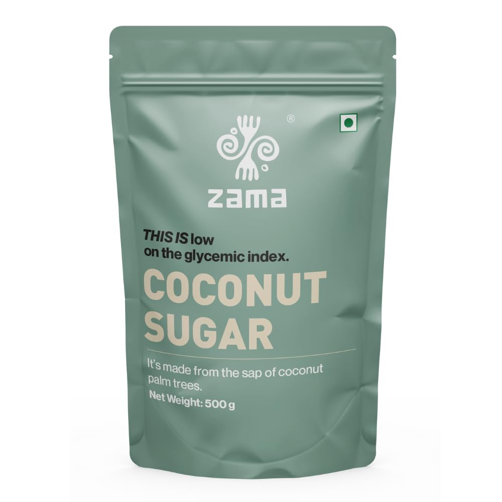 Zama Organics Coconut Sugar 500g | Organic Coconut Palm Sugar | Subtle caramel flavour | Sugar Substitute | Unprocessed and unrefined | Plant Based | Coconut Jaggery (B09VPGKPVR) Amazon Price History, Amazon Price Tracker