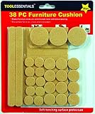 Tool Essentials 38pc Cushion Furniture Pads Assorted Sizes Protect Floors