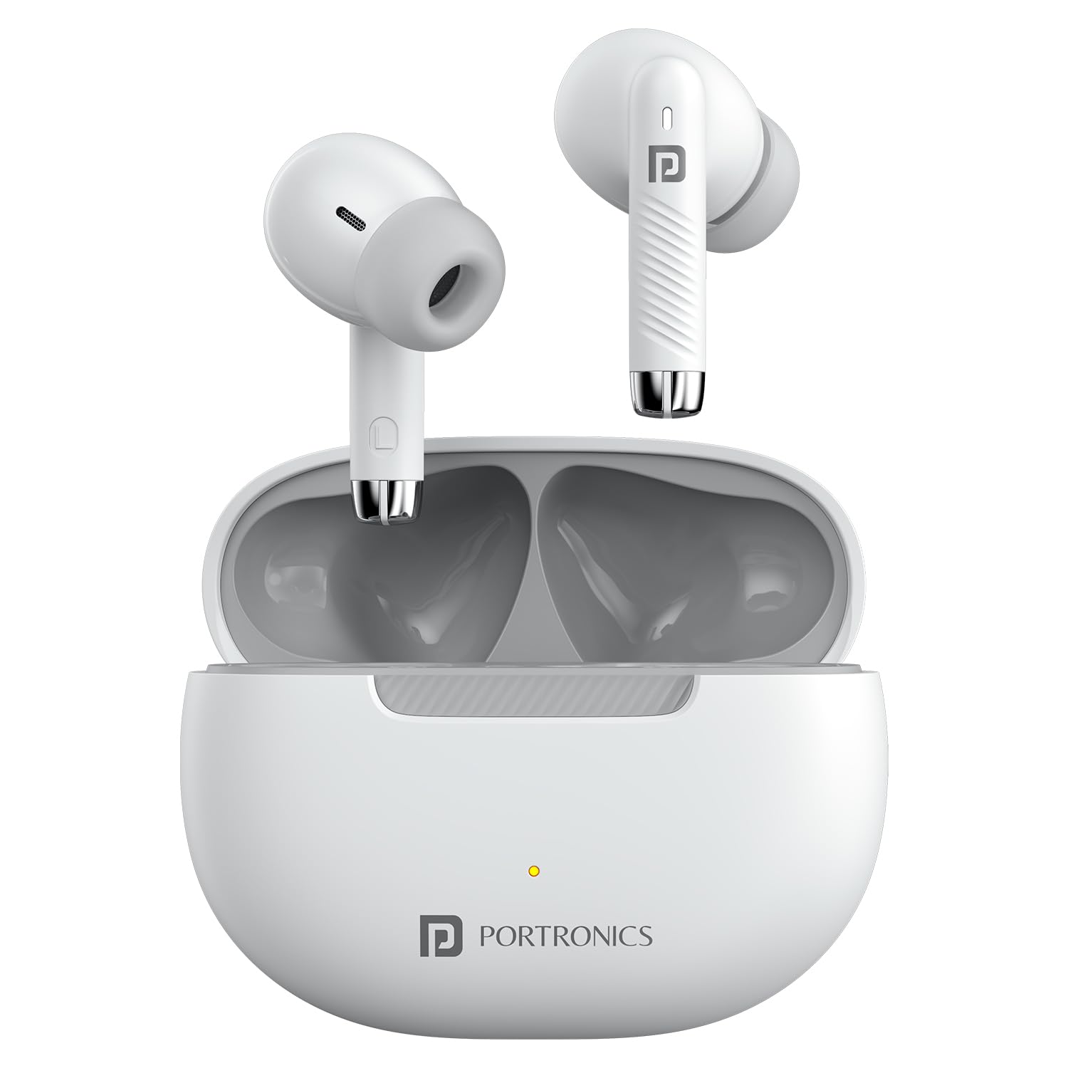 Portronics Harmonics Twins 32 in-Ear TWS Smart Earbuds with HD Mic, Upto 30 Hours Playtime, Touch Control, Low Latency, Bluetooth Version 5.4, IPX5 Water Resistant, Type C Fast Charging(White)-image-15