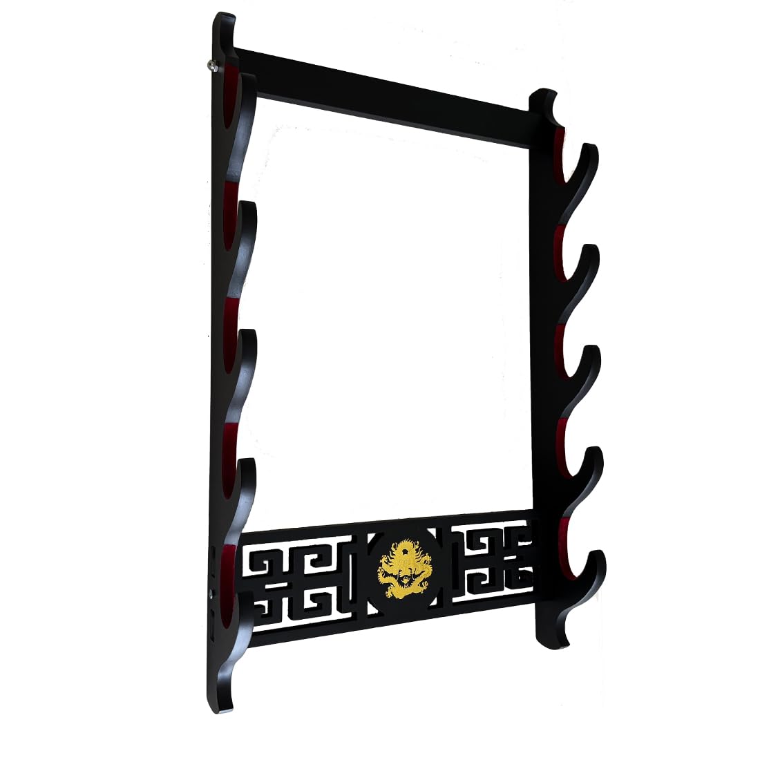 Schwert Wandhalterung Schwerthalter Display Stand Gepolstert Katana Wakizashi Genji und Samurai Schwerter Drachenmuster,5 Tier