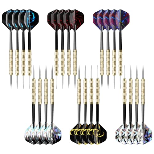 Accmor Metal Tip Darts, Steel Tip Darts, Professional Metal Darts, Darts Metal Tip Set, Metal Darts for Dartboard,24 pcs ﻿