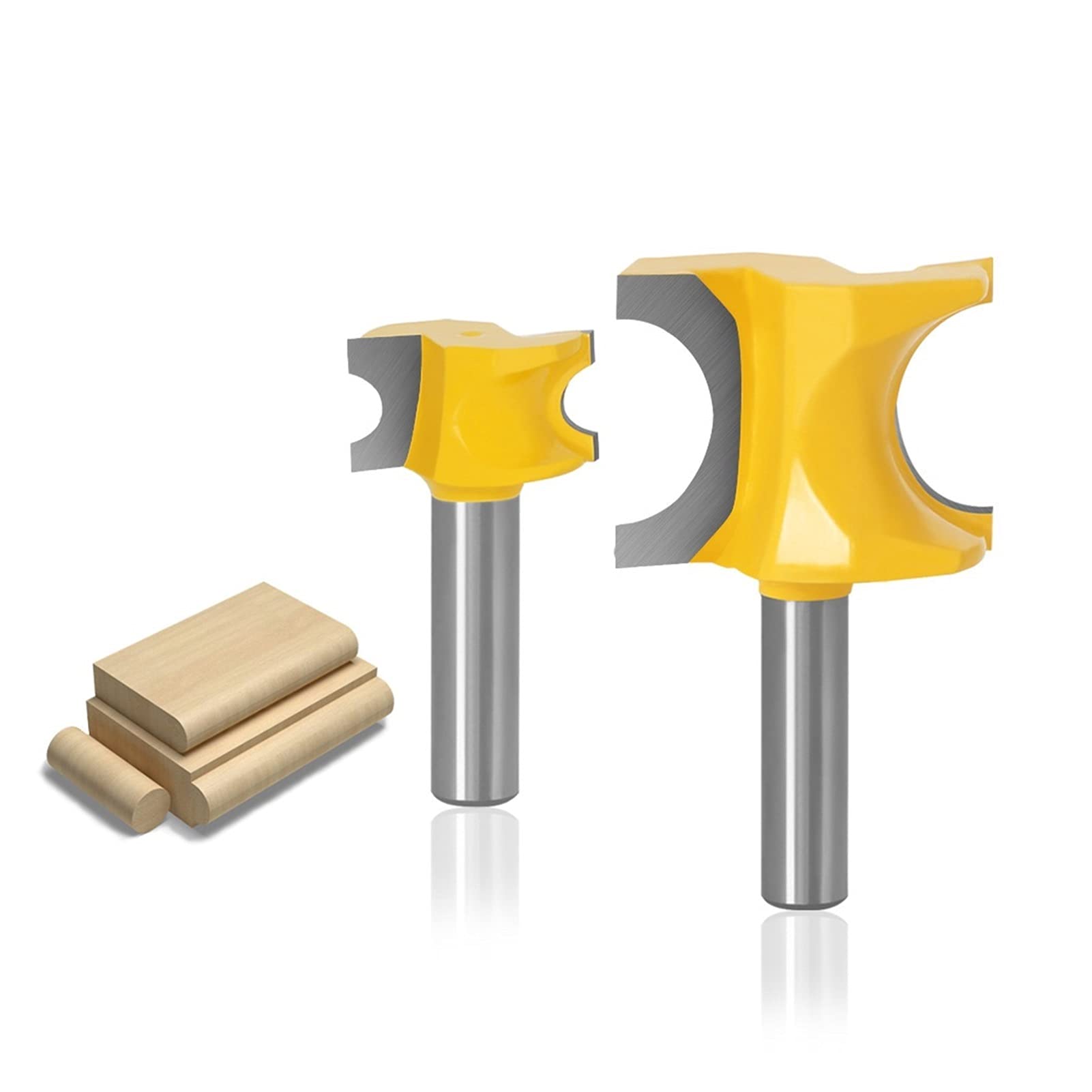 SYJY-SHOP 1PC Bullnose Bead Column Face Molding Router Bit，8mm Shank Door Lip Finger Grip Router Bit Trimming Wood Milling Cutter (Cutting Edge Length : NO1 8x6.35)