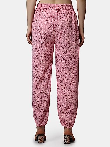 Image of POPWINGS Casual Printed Joggers for Summer || Stylish Women Joggers for Summer || Loose-Fit Pull On Joggers for Women || Women Joggers Pants for Summer