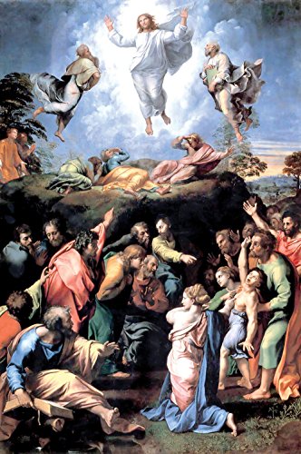 Transfiguración de Jesús de Rafael, póster artístico mediano con acabado mate para pared 2