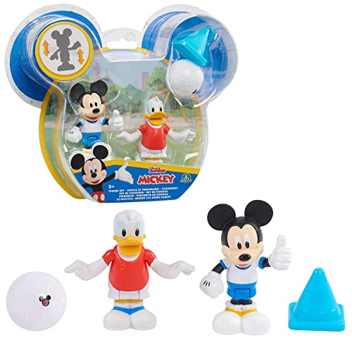 Mickey, 2 Figurines Articulées 7,5 cm avec Accessoires, Thème Football, Jouet pour enfants Dès 3 ans, Mcc042 Cover