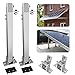 Produktbild Solarpanel Halterung, Universal Solarmodul 0-60° Individuell Verstellbar Flachdach Befestigung Montage, Einstellbarer Winkel, Geeignet für Dach, Fensterbank, Wand, Wohnmobil (1-Paar)