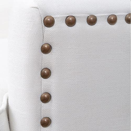 Luxuriöser getufteter Akzentstuhl für Wohnzimmer – bequemer Club-Sessel mit Kissen, stilvolles faules Sofa, Nieten-Design für elegante Wohnkultur – Bild 6