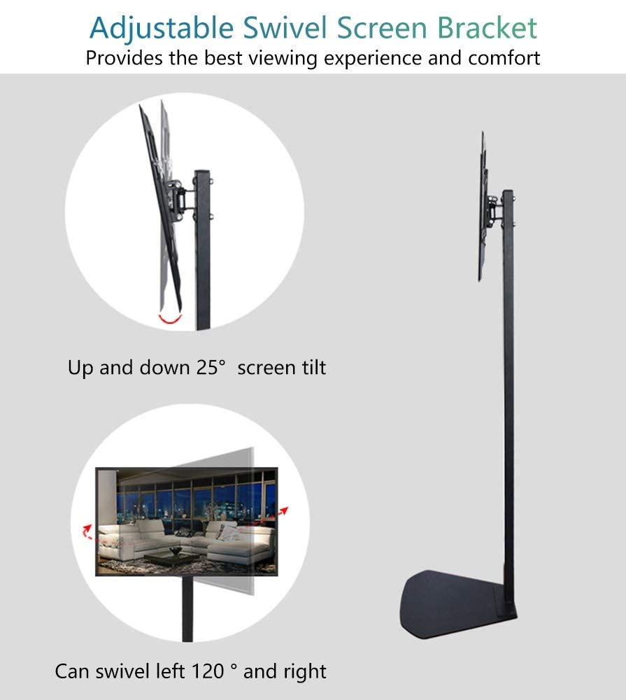 Support de Meuble TV avec Support pivotant inclinable pour écrans LCD LED 32-70" - Base en Acier avec Pieds antidérapants - Max 600X400Mm Beautiful Scenery