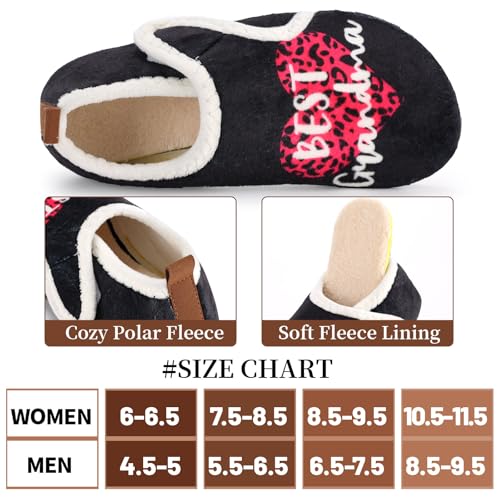 Image of Ibeauti Women Mens House Slippers Lightweight Comfy Barefoot Slipper Socks Rubber Sole House Shoes for Indoor /Outdoor Bedroom Travel