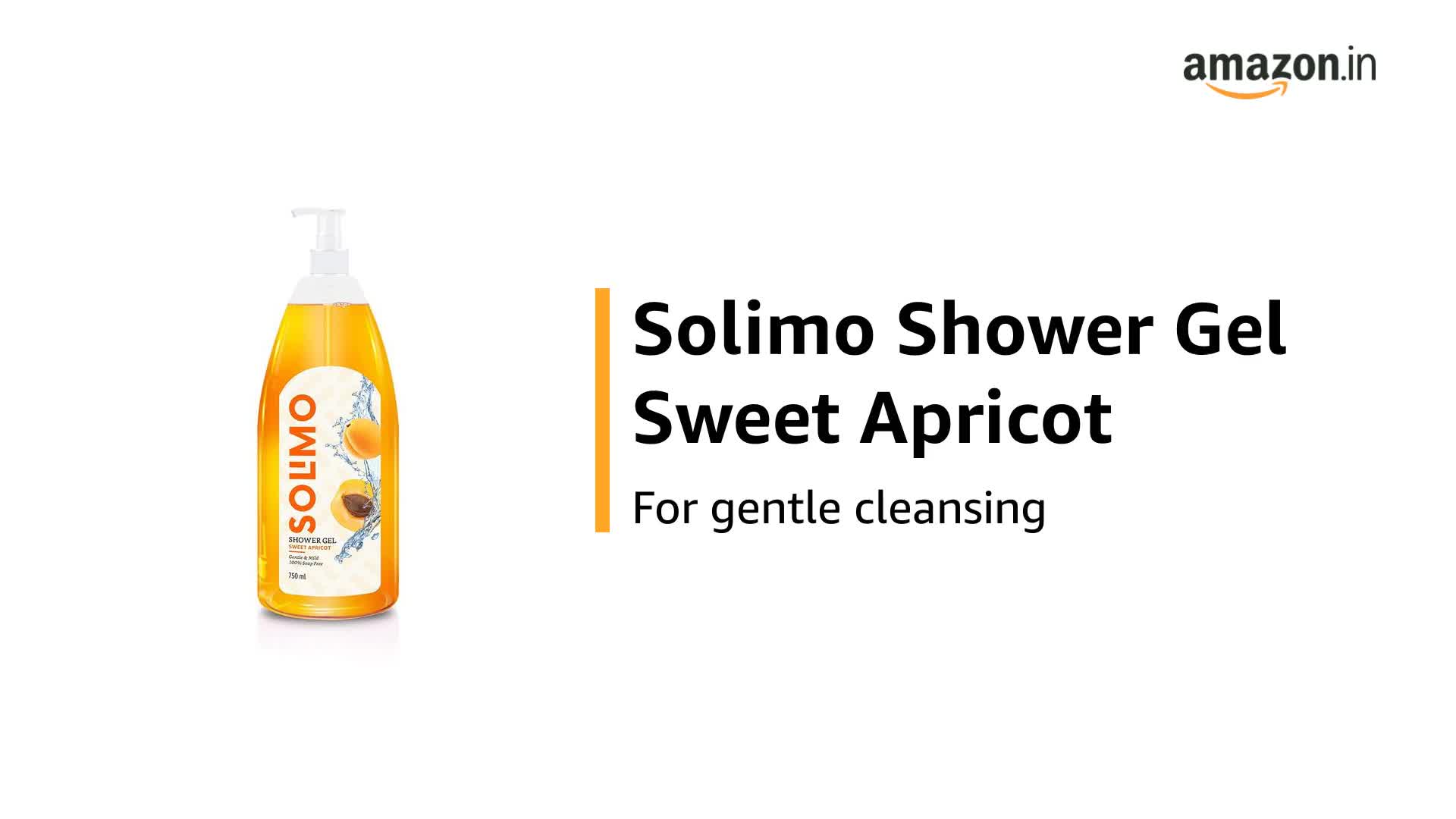Amazon Brand - Solimo Shower Gel, Sweet Apricot - 750 ml - Image 3