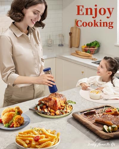 Electric Salt and Pepper Grinder Set with Storage Base, Stainless Steel Rechargeable Salt and Pepper Grinder Set with 4.5oz Large Capacity, 1.8" Wide Mouth, Adjustable Coarseness, Dark Blue 8 51D+4Hy6tsL. AC