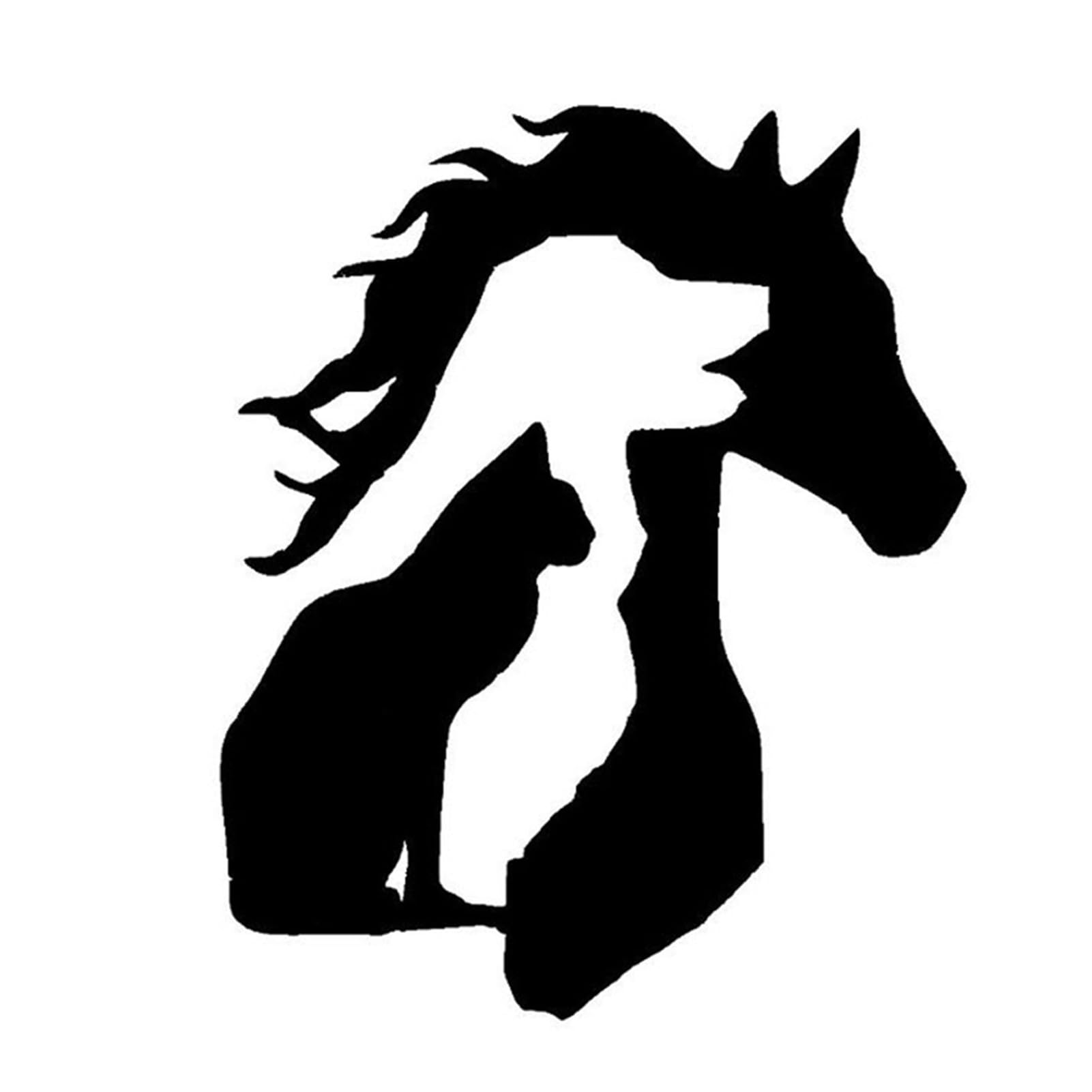 matumou Cute Horse Dog Cat Sticker Decal for Laptop Truck Motorcycle Car Window Bumper