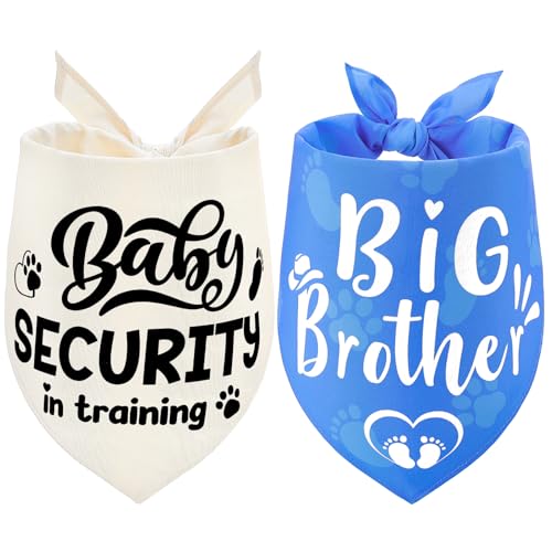 Big Brother & Baby in Training Dog Bandana Dog Bandanas for Dogs Pet Accessories for Dogs Lovers Pregnancy Reveal Ideas Soft Triangle Scarf for Small Medium Large Dogs Pet