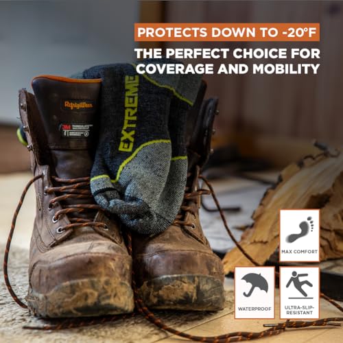 RefrigiWear Mens Platinum Leather Insulated Waterproof Work Boot Full Grain Buffalo Safety Toe Non Slip Outsole4