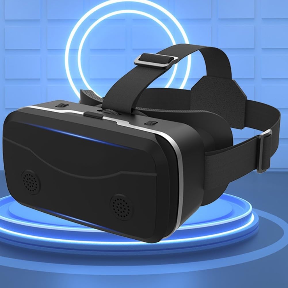 Cuffie VR per telefono con controller, lenti HD anti-luce blu, occhiali per realtà virtuale, esperienza cinematografica 3D immersiva (nero)