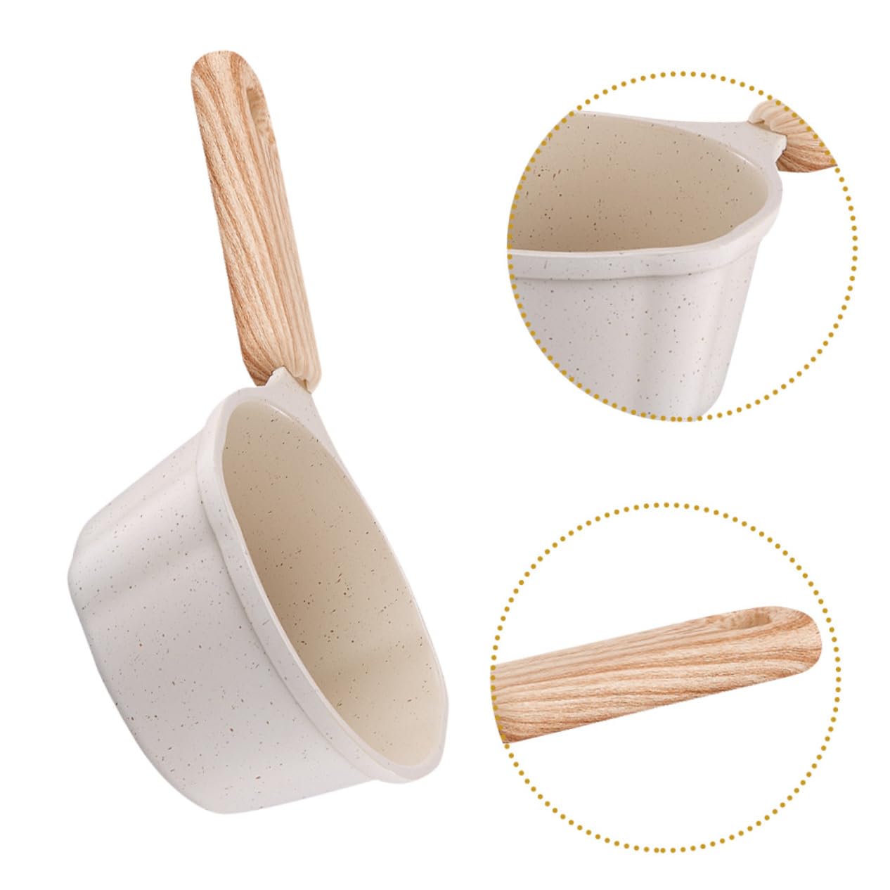 PartyKindom Butter Melting Pot with Spout Small Saucepan for Oil Heating Warmer Versatile Kitchen Essential with Handle for Precise Pouring Capacity