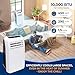 SereneLife Small Air Conditioner Portable 10,000 BTU with Built-in Dehumidifier - Portable AC unit for rooms up to 450 sq ft - Remote Control, Window Mount Exhaust Kit