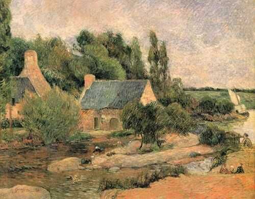 Peintures les Lavandières de Pont Aven de Paul Gauguin | Toile Décorative 60x90cm