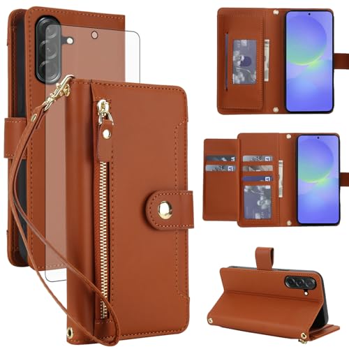 Étui Samsung Galaxy A37 5G en cuir à motif fleurs avec porte-carte