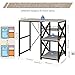 METYERRY Kitchen Bakers Rack with Power Outlet,Mini Fridge Cabinet with Mesh Basket, Mini Fridge and Microwave Table with Storage for Office,Kitchen,Living Room,Coffee Bar,Patio,Greige