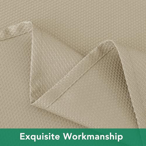 Biscaynebay FLORATC554 Textured Fabric Square Tablecloths 54 X 54 Inches, Natural Water Resistant Spill Proof Tablecloths For Dining, Kitchen thumb #3