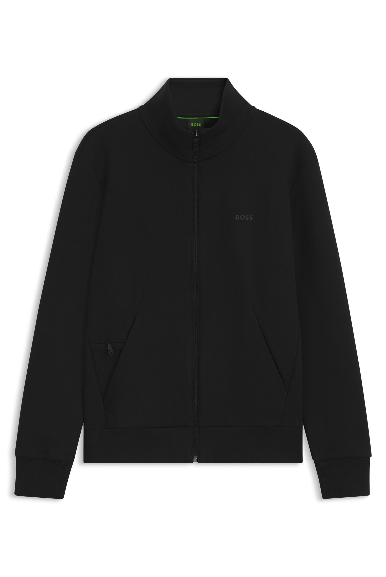 Boss Men's Black 001 Curved Fleece Jacket L In Black
