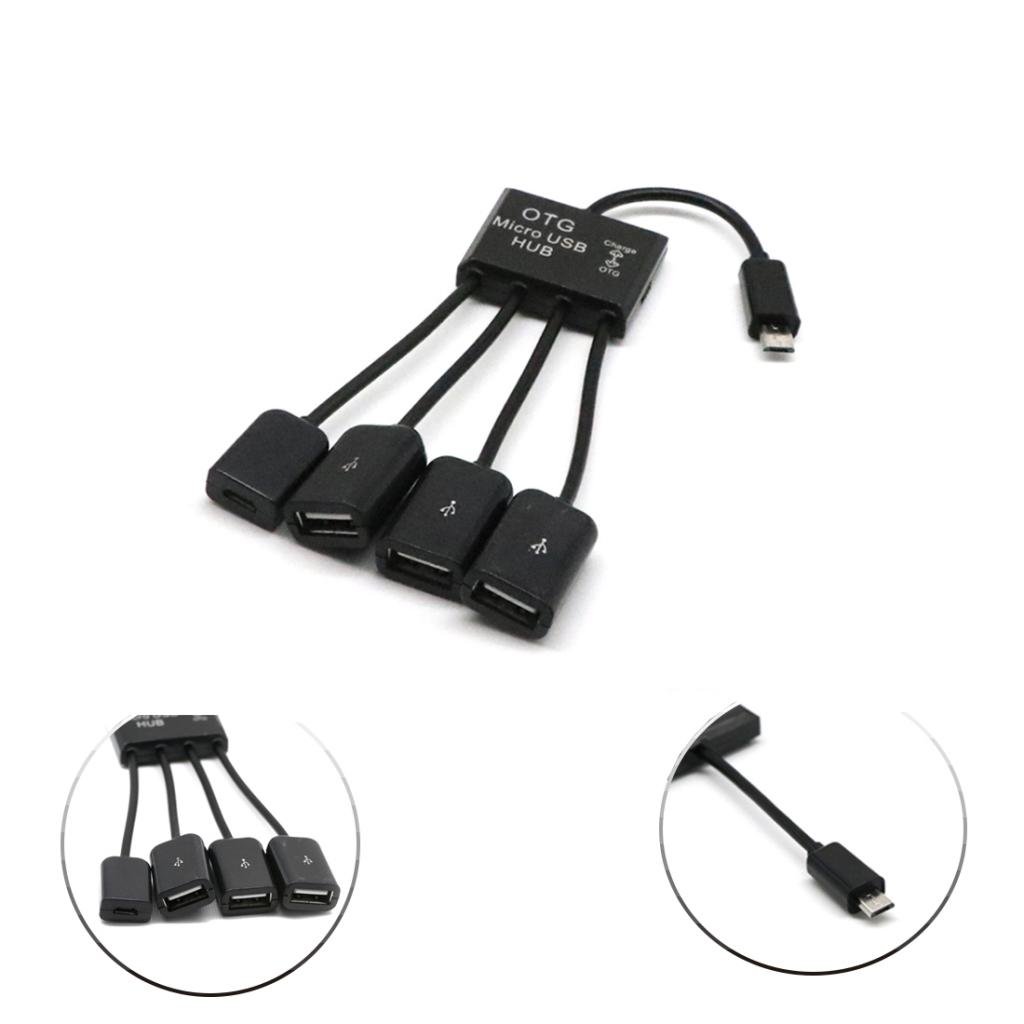 Enakshi 4 In 1 Micro Usb HUB Adaptor, Charging OTG Host Cable Cord Adapter for Android Smart Phone Tablet Galaxy Note HTC S,.ony Xperia,etc-image-35