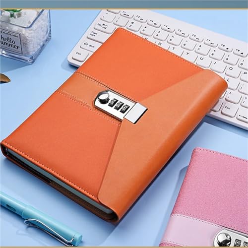 Carnet mot passe bloc-notes bleu de 200 pages pour journal intime