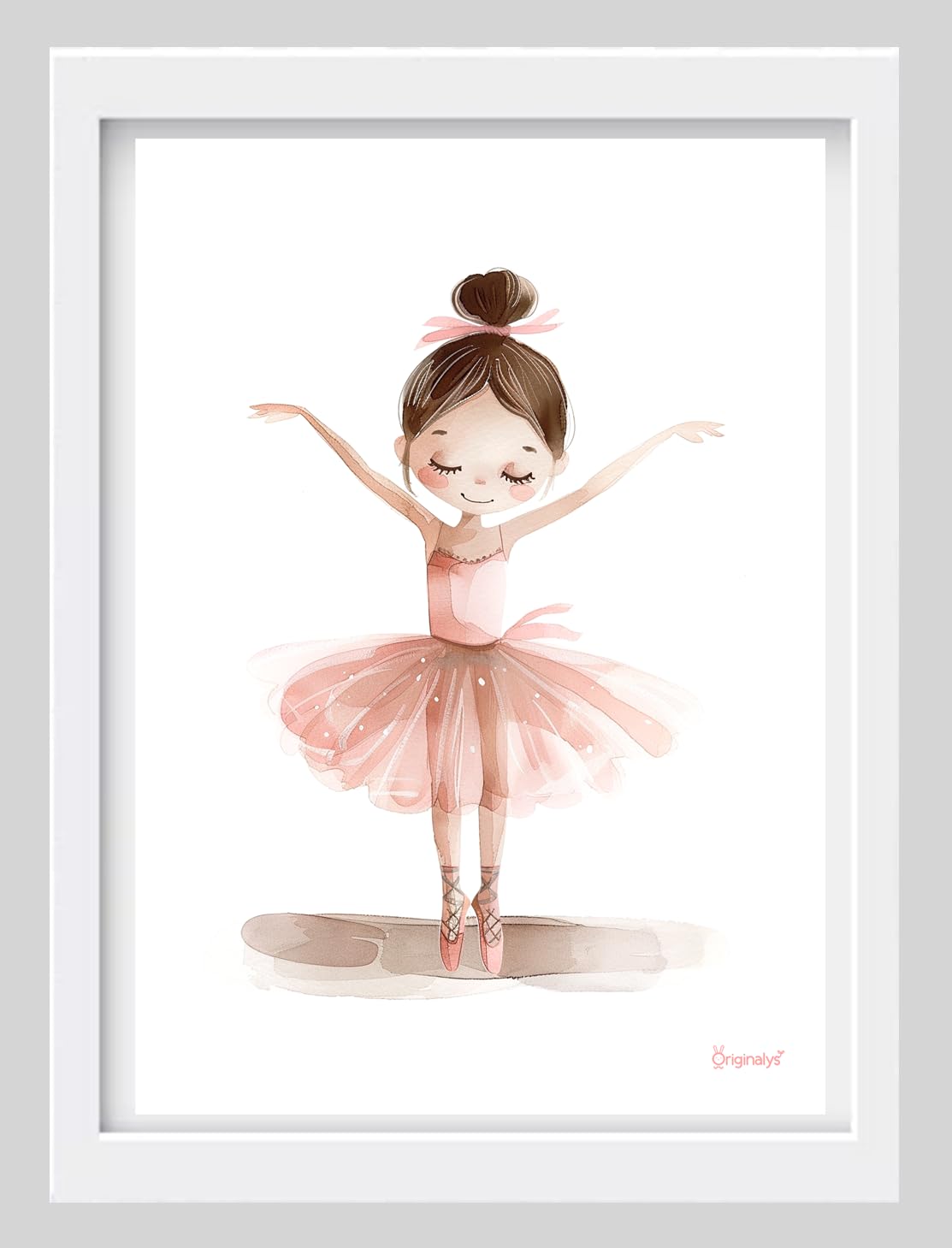 Originalys Ballerine, 3 posters in formato A4, per cameretta dei bambina, poster di ballerine dai toni rosa, poster decorativi per bambina. in formato DIN A4 (cornice non inclusa)