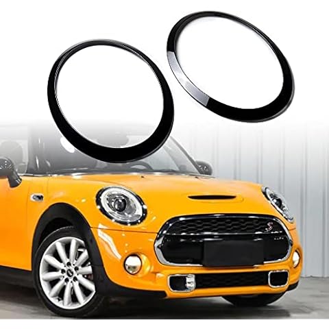 Astra Depot Compatible with MINI COOPER Left & Right Headlight Trim Glossy Black Surround Ring 2014-2019 2020 2021 F55 F56 F57 Fits OE: 51137300631 51137300632 Cover
