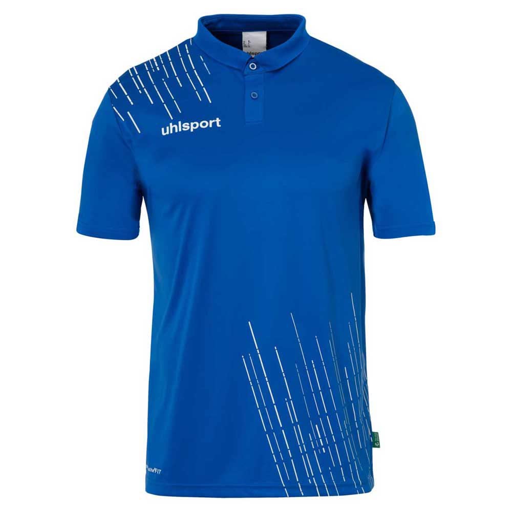 uhlsport Men's Sports Polo, Azure Blue/White., 3XL