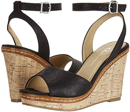 CL by Chinese Laundry Women's Booming Wedge Sandal, Black Nubuck, 6 M US | Image 6