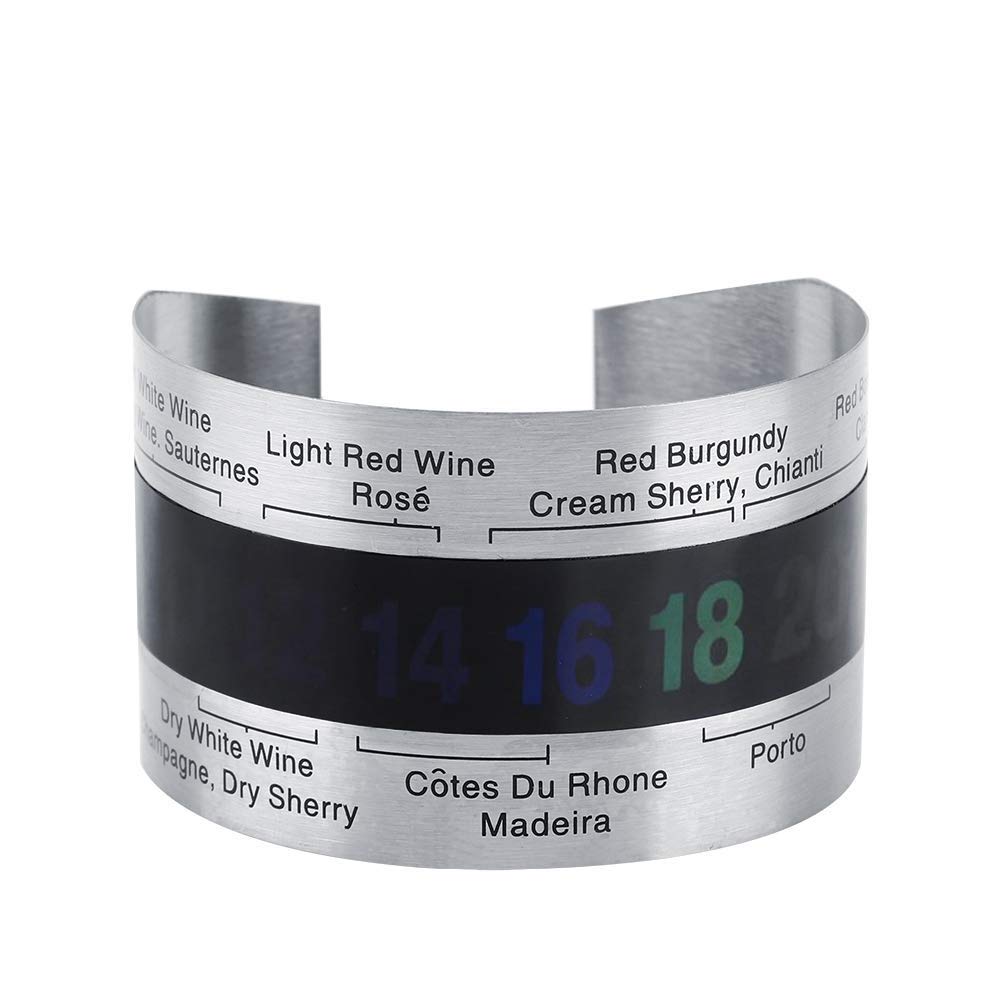 MVUYO Termometro digitale creativo in acciaio inossidabile Sensore di temperatura del vino rosso for birra Birra artigianale Vino e whisky