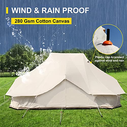 Carpa Bell Para 8-12 Personas Lona Beige Camping miniatura 4