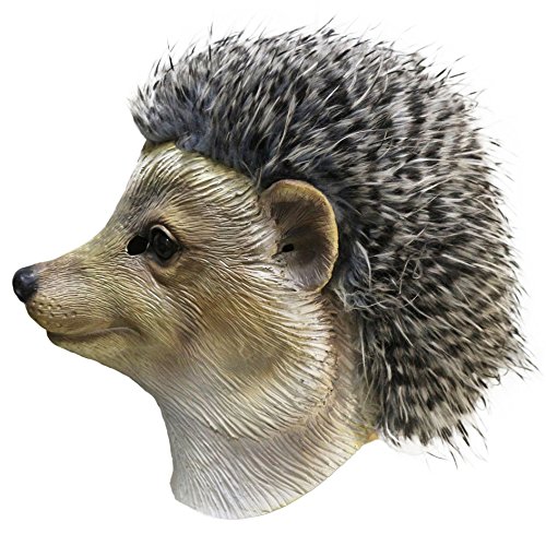 Noveltyfaces Máscara realista de látex para disfraz de Halloween con cabeza de erizo del bosque