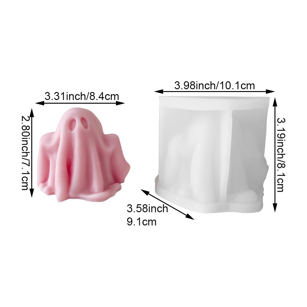 Halloweenowa świeca duch silikonowa forma DIY świeca aromaterapia tynk ręcznie robiona forma do robienia mydła dekoracja Halloween