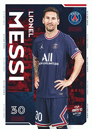 Displate - Poster en Métal - Monté sur Aimant - Paris Saint-Germain - Lionel Messi - Taille M - 32x45cm