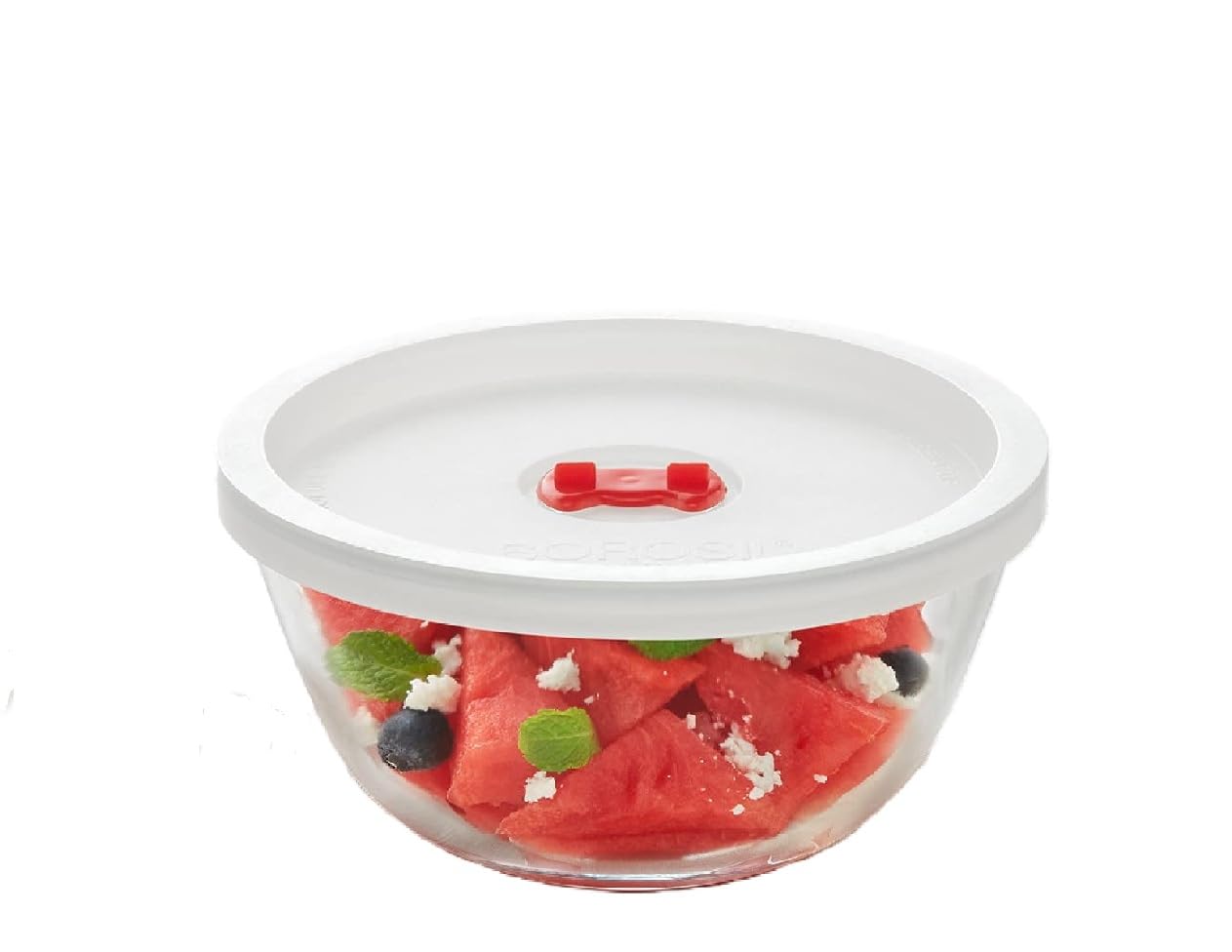 Borosil Blue Serving Bowl - 750ml with Lid -9
