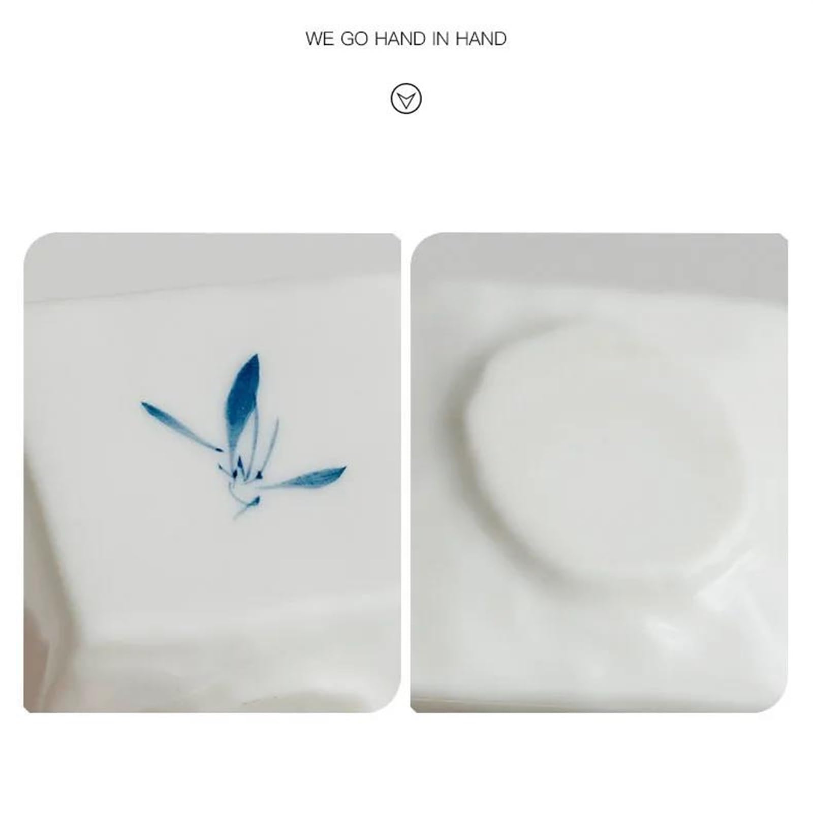 Teeservices 2-teilig/Set Kung-Fu-Teeservice 50 ml handbemalte Schmetterlingsorchidee Keramik-Teetasse Weißes Porzellan Quartett-Meistertasse Blütenblatttasse Teeschale Reise-T
