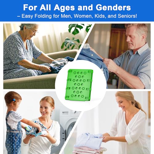 Image of BoxLegend Shirt Folder Board Tshirt Clothes Folder Folding Board Durable Laundry Helper Liner Sorter, Green