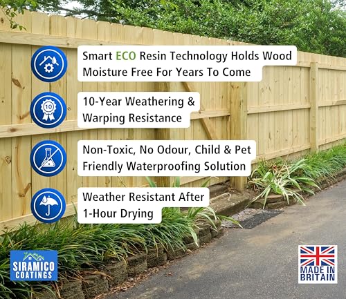 Wood Waterproofing Solution I 5 litres I Clear Invisable Finish for Wood Preserving of Fences, Decking, Sheds and Furniture 2 Wood Waterproofing Solution I 5 litres I Clear Invisable Finish for Wood Preserving of Fences, Decking, Sheds and Furniture - Image 2