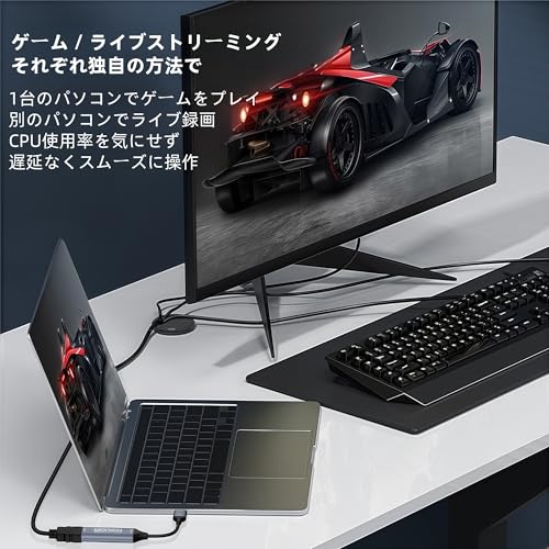 MEEKI キャプチャーボード switch対応 USB C HDMI 変換アダプタ HD画質1080P/4Kパススルー機能 の商品画像 5