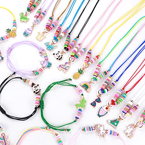 Lorfancy 24 Pcs Kids Jewelry For Girls Unicorn Friendship Bracelets Necklaces Pendant Toddler Woven Animal Cute Adjustable Charm Bracelet Pretend Play Gift For Little Girls Baby #TOP6