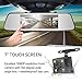 Pruveeo D700 7-Inch Touch Screen Backup Camera Dash Cam Front and Rear Dual Channel with Rear View Reversing Camera