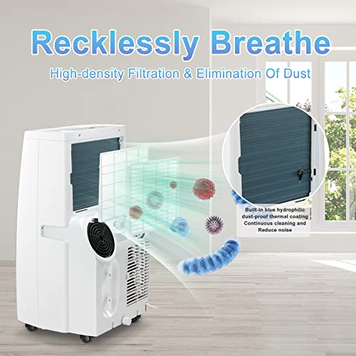 Image of Antarctic Star 14000 BTU Portable Air Conditioner, Built-in Dehumidifier, Fan Mode, Cools 330sq. ft, 24 Hour Timer, Quiet Operation, Includes Window Mount Kit and Remote Control, Air Cooling Units