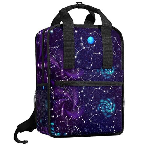 Sac à dos pour garçons avec bretelles réglables motif ciel de nuit multicolore