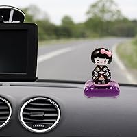 Vista 6 de 2 piezas de figuras de kimono, decoración de muñeca japonesa agitada, kimono, muñecas, decoración del interior del automóvil, figura coleccionable